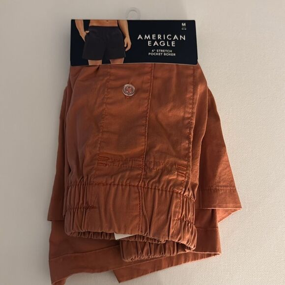 American Eagle Pocket Boxers Mens Medium Brown - Picture 1 of 2